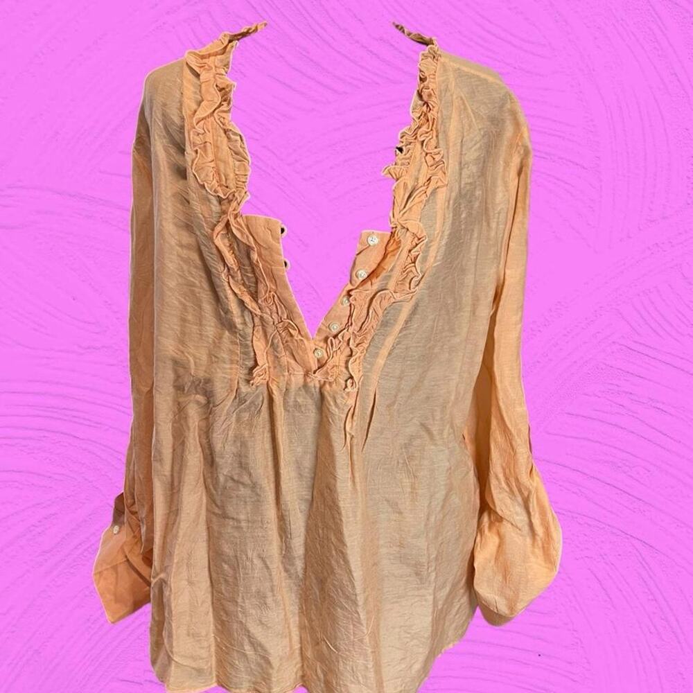 Flowy Peach Tan Blouse